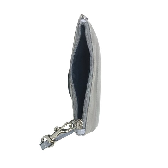 Coach Dusty BLUE Y2K Signature LOGO Wristlet w/ Patent Leather Strap! - Picture 3 of 5